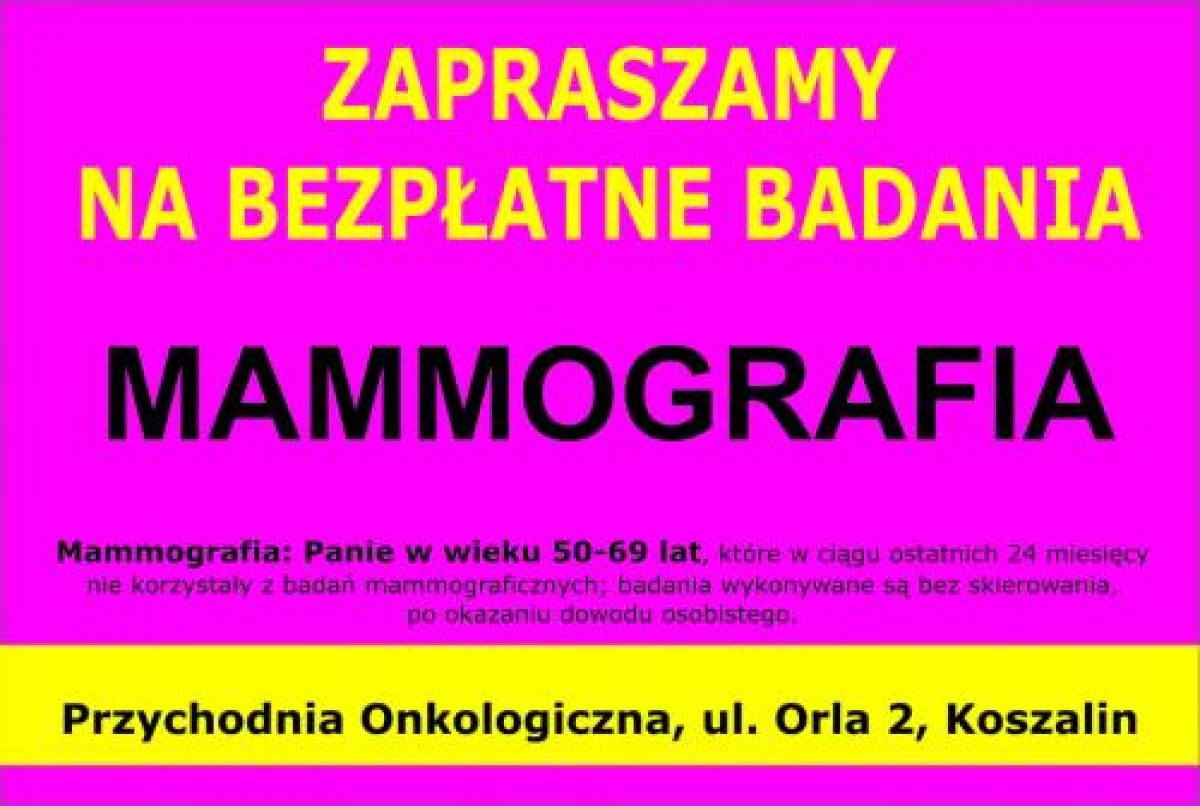 badania mammograficzne