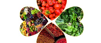 zdjęcia warzyw i owoców w kształcie serca
