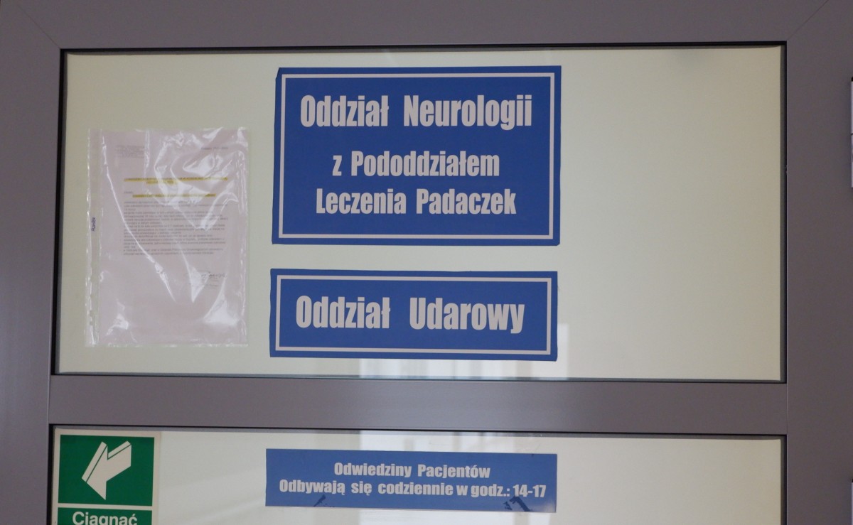 wejście do Oddziału Neurologii
